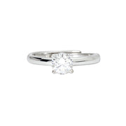 Mabina Anello solitario in argento rodiato con zircone 523397